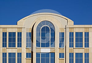 Top of Office Building and Cloudless Sky - Horizontal photo