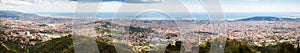 Top panoramic view of Barcelona