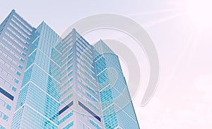 Top part skyscraper bottom view