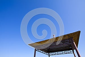 Top of a pavilion in a scenic spot