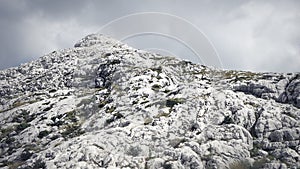 Top of a Peak within the Biokovo Mountains on the Way to the Sveti Jure in Makarska, Croatia