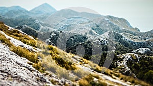 Top of a Peak within the Biokovo Mountains on the Way to the Sveti Jure in Makarska, Croatia