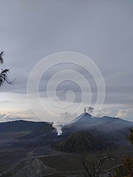 Top of Penanjakan Mountain in Indonesia