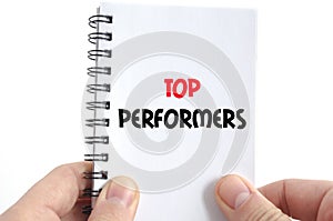 Top performers text concept