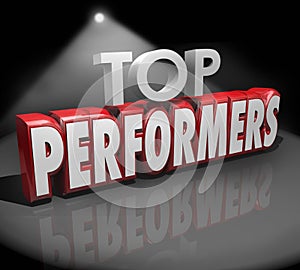 Top Performers Words Stage Recognize Best Workers Performance