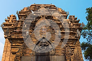 Top of the principal Cham tower at Po N'gar Sanctuary. photo