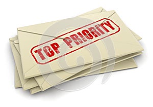 Top Priority letters (clipping path included)