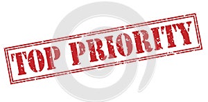 Top priority red stamp