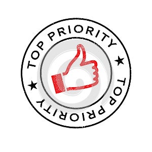 Top Priority rubber stamp