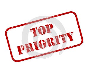 Top Priority Rubber Stamp Vector