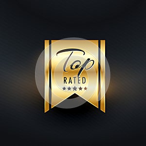 Top rated golden label design