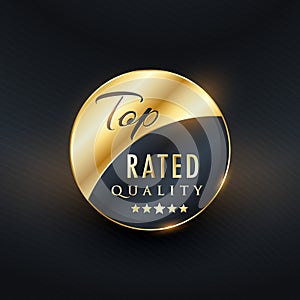 top rated quality premium golden label design