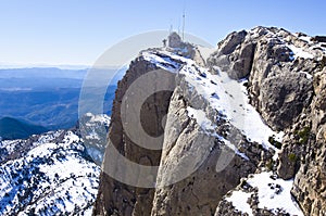 Top refuge in the snow mountain