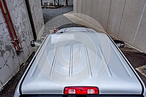 Top roof view of a heavy duty pickup truck