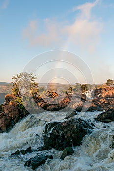 Top of the Ruacana waterfall in the Kunene River