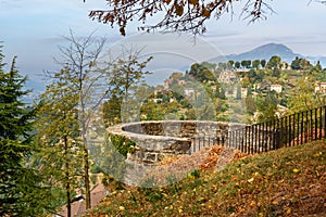 On top of San Vigilio castle. Bergamo. Italy