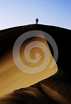 On top of a sanddune