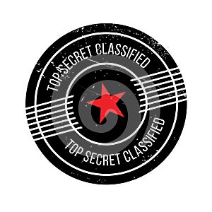 Top Secret Classified rubber stamp
