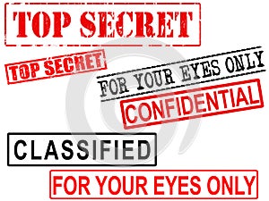 Top Secret, Confidential, Classified File Grunge S