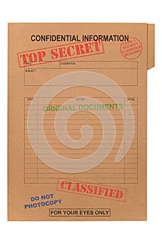Top Secret Confidential file photo