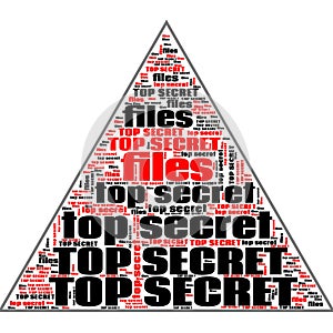 Top Secret Conspiracy Files Abstract Background Text Shapes