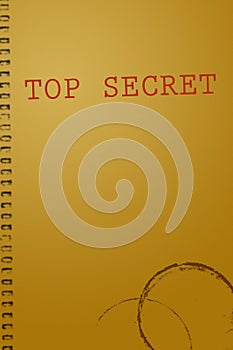 Top secret document cover