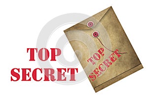 Top Secret documents are concealed in a dirty grungy envelope photo