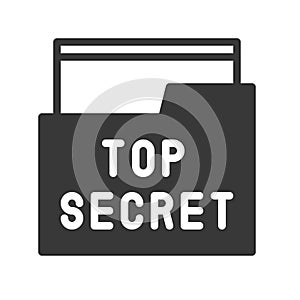 Top secret file and folder, police related icon