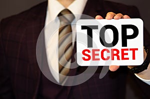 top secret folder or file in a business office