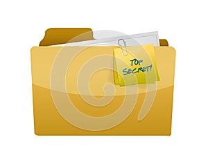 Top secret folder illustration design
