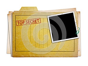 Top secret folder isolated photo