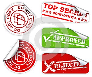 Top secret labels and stickers