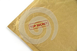 Top secret mail with red stamp