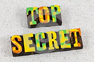 Top secret military confidential information classified security document