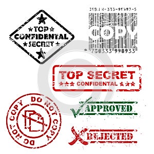 Top secret and other stamps
