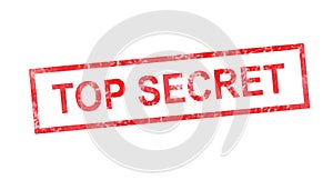 Top secret in red rectangular stamp