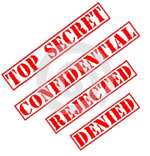 Top Secret & Rejected Stamps