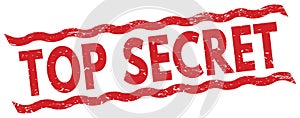TOP SECRET text on red lines stamp sign