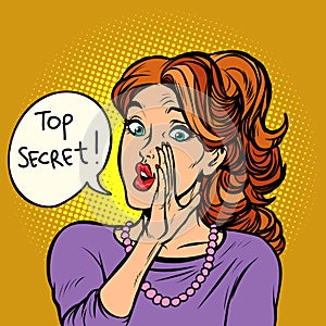 Top secret. women gossip rumor