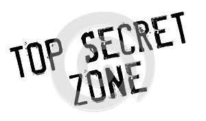 Top Secret Zone rubber stamp