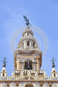 Top section of The Giralda tower. Seville, Spain