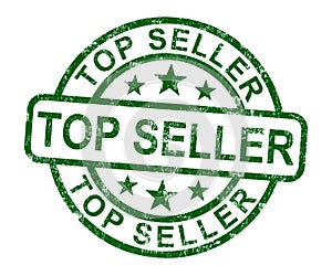 Top Seller Stamp Shows Best Services Or Products