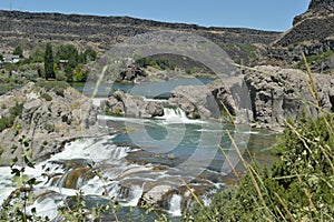 Top of Shoshone Falls Twin Falls Idaho narrow view horizontal