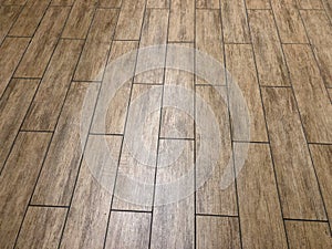 Top shot of the newly installed modern tile floor