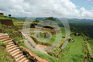 Top of Sigiriya - Lion's rock in Sri Lanka