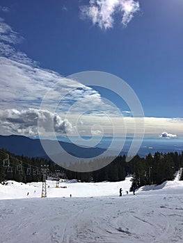 Top for the ski hill