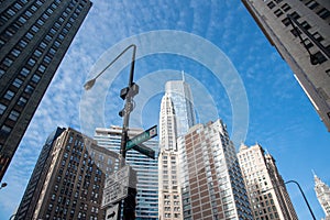 Top of skyscrapers in Chicago