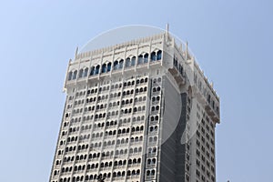 Top of a skyscrapper building.