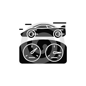 Top speed black glyph icon
