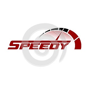 Top Speed logo racing event, with the main elements of the modification speedometer